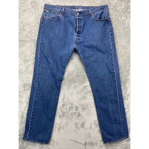 VTG Levi's Men's‎ 501 Original Blue Jeans Cotton Straight Leg 42x34 Button Fly